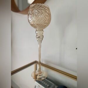 XL Glass Candle Holder Vase Goblet Wine Glass